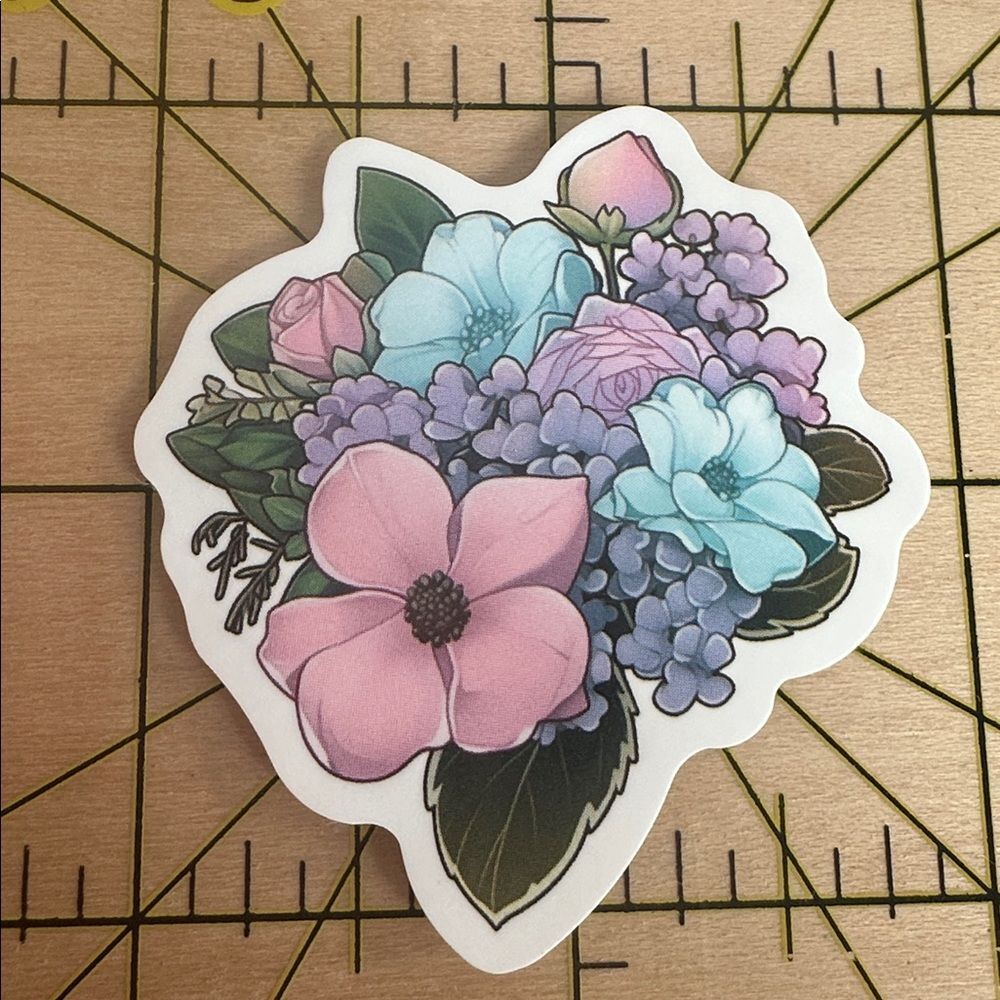 💜13/$13 +Bundle Sticker Sale | Primrose Flowers Waterproof Sticker